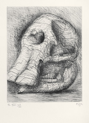 Lot 8259, Auction  101, Moore, Henry, Elephant Skull, Plate XVII