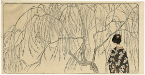 Lot 8277, Auction  101, Orlik, Emil, Japanisches Mädchen unterm Weidenbaum