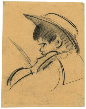 Lot 8383, Auction  101, Zille, Heinrich, Junge mit Hut und Geige