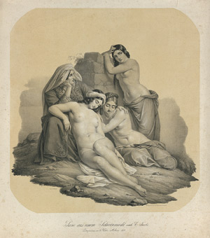 Lot 324, Auction  102, Clauder, Karl, Szene aus einem Sklavenmarkt. 1859