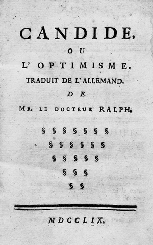 Lot 388, Auction  102, Voltaire François M. A. de, Candide ou l'optismisme. Italienischer Raubdruck