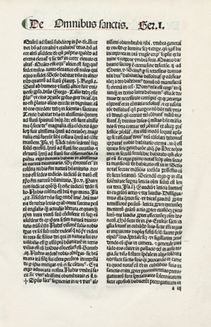 Lot 1038, Auction  102, Evrardus de Valle, Sermones de sanctis. Heidelberg 1485