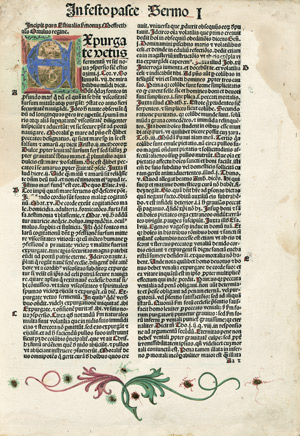 Lot 1042, Auction  102, Meffreth, Sermones de tempore et de sanctis. Pars estivalis. Basel, Kessler, 1488