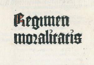 Lot 1056, Auction  102, Regimen moralitatis, lateinisch und deutsch (mit) Publius Lentulus (Pseudo-). Epistola 