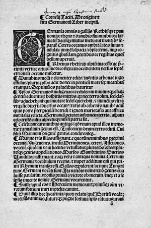 Lot 1058, Auction  102, Tacitus, Cornelius, Germania. Wien, Winterburg, 1498