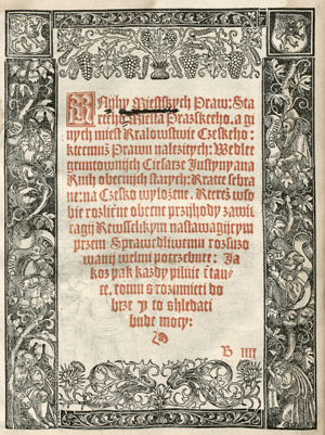 Lot 1084, Auction  102, Briccius von Liczka, Prawa Mestska