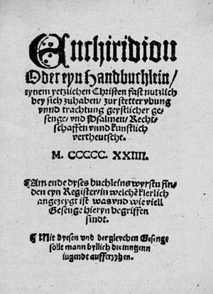 Lot 1097, Auction  102, Enchiridion, Oder eyn Handbuchlein. Faksimile der Originalausgabe Erfurt, Maler, Matthes, 1524