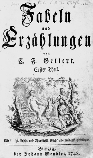 Lot 1766, Auction  102, Gellert, C. F., Fabeln und Erzählungen