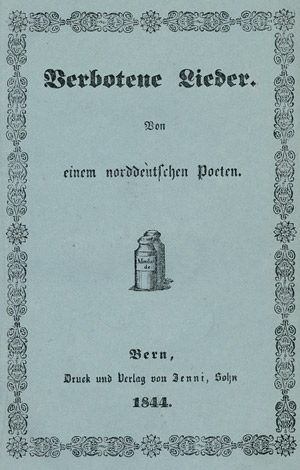 Lot 1773, Auction  102, Glassbrenner, Adolf, Verbotene Lieder. 