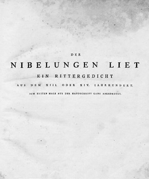 Lot 1988, Auction  102, Myller, C. H., Der Nibelungen Liet