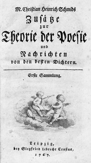 Lot 2065, Auction  102, Schmid, C. H., Theorie der Poesie nach den neuesten Grundsätzen und Nachrichten von den besten Dichtern 