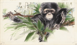 Lot 2275, Auction  102, Zieger, Reiner und Ullrich, Ursula, Kanga Schimpanse. Originalentwürfe zum Kinderbuch. 1989
