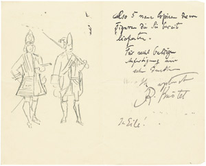 Lot 2515, Auction  102, Knötel, Richard, Brief 1900 mit 5 Bleistiftskizzen und 2 Beigaben