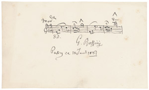 Lot 2564, Auction  102, Rossini, Gioacchino, Musikal. Albumblatt 1861
