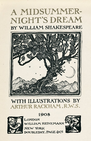 Lot 3517, Auction  102, Shakespeare, William und Rackham, Arthur, A Midsummernight's Dream (Ill.: A. Rackham)
