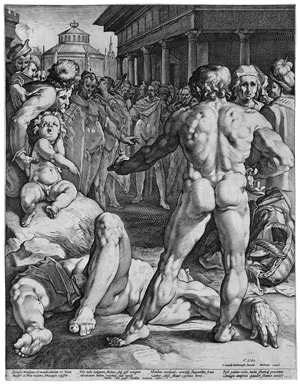 Lot 5206, Auction  102, Muller, Jan Harmensz., Der Zweikampf des Odysseus und Irus