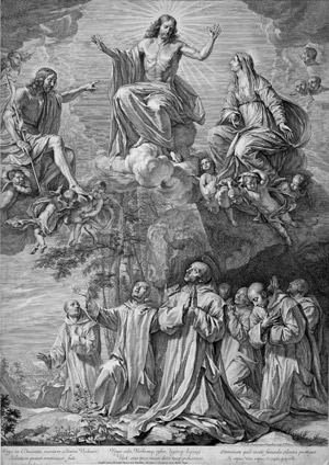 Lot 5229, Auction  102, Pitau, Nicolas d. Ä., Christus in einer Engelsglorie, von Maria und Johannes umgeben, 
