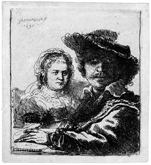 Lot 5235, Auction  102, Rembrandt Harmensz. van Rijn, Selbstbildnis mit Saskia