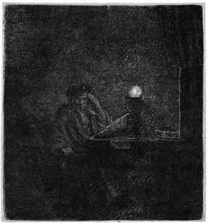 Lot 5253, Auction  102, Rembrandt Harmensz. van Rijn, Nachdenklicher Mann bei Kerzenlicht