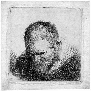 Lot 5265, Auction  102, Rembrandt Harmensz. van Rijn - nach, Kopf eines niederblickenden Mannes