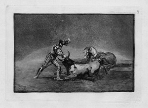 Lot 5387, Auction  102, Goya, Francisco de, Un caballero Español mata un toro