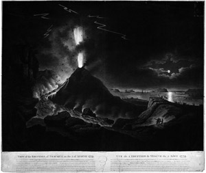 Lot 5418, Auction  102, Malgo, Simon, View of the eurption of Vesuvius on the 5 of August 1779