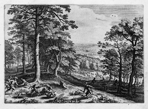 Lot 5701, Auction  102, Merian, Matthäus d. Ä., Landschaften mit Jagddarstellungen