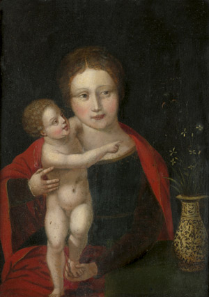 Lot 6001, Auction  102, Antwerpener Schule, 16. Jh. Madonna mit Kind