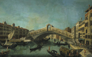 Lot 6040, Auction  102, Bellotto, Bernardo - Nachfolge, Der Canale Grande mit der Rialtobrücke