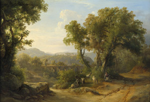 Lot 6094, Auction  102, Marko d. J., Karoly, Italienische Landschaft mit Viadukt
