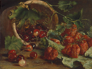 Lot 6236, Auction  102, Neervoort, Johannes Cornelius, Stilleben mit Erdbeeren und Kirschen