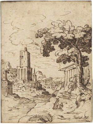 Lot 6248, Auction  102, Bril, Paul - Umkreis, Landschaft mit dem Torre delle Milizie