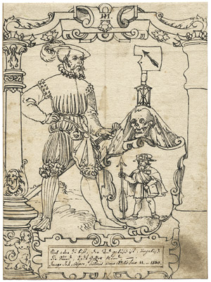 Lot 6272, Auction  102, Lang I, Hans Caspar - zugeschrieben, Edelmann mit Wappen mit Totenkopf