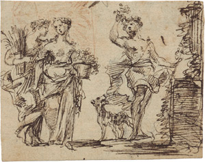 Lot 6327, Auction  102, Fontebasso, Francesco - Umkreis, Allegorie mit Bacchus,  Ceres und Pomona