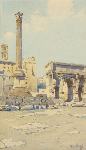 Lot 6392, Auction  102, Bortoluzzi, Camillo, Das Forum Romanum mit dem Bogen 