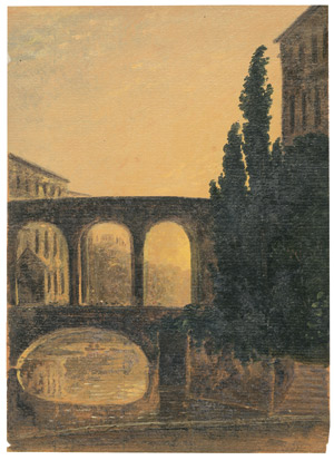 Lot 6402, Auction  102, Deutsch, um 1830. Abendstimmung über dem Arno in Florenz