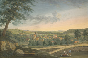 Lot 6447, Auction  102, Hammer, Christian Gottlob - zugeschr., Thüringische Landschaft mit Blick auf Erfurt