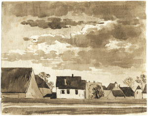 Lot 6461, Auction  102, Kobell, Franz, Landschaft mit einem Dorf