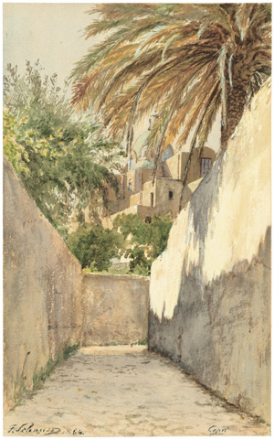 Lot 6509, Auction  102, Schauss, Ferdinand, Ansicht einer Gasse auf Capri