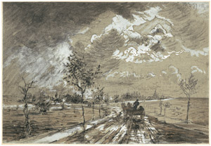 Lot 6529, Auction  102, Tübbecke, Paul Wilhelm, Landschaft mit Fuhrwerk