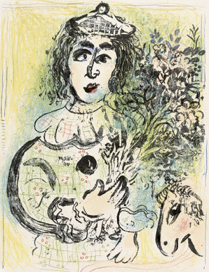 Lot 7060, Auction  102, Chagall, Marc, Le Clown fleuri
