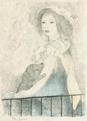 Lot 7261, Auction  102, Laurencin, Marie, Femme au chien