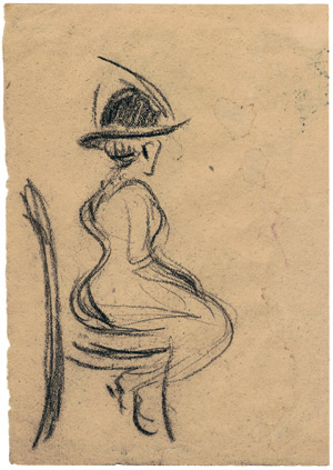 Lot 8485, Auction  102, Zille, Heinrich, Auf einem Stuhl sitzende Dame mit Hut