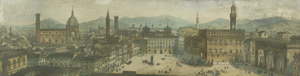 Lot 97, Auction  103, Florenz-Lithographie, Große kolorierte Ansicht der Stadt Florenz