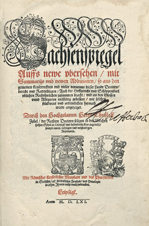 Lot 1108, Auction  103, Sachsenspiegel, Zweite Zobelsche Bearbeitung 