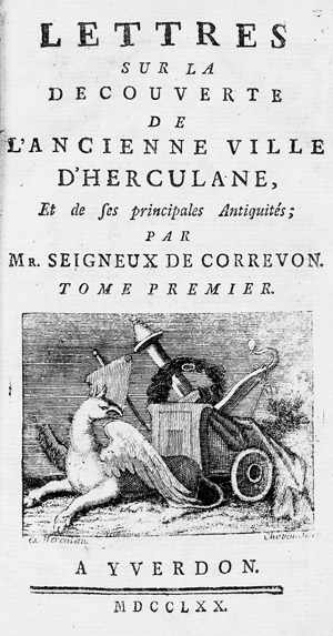 Lot 1242, Auction  103, Seigneux de Correvon, G., Lettres sur la decouverte de l'ancienne ville d'Herculane, 