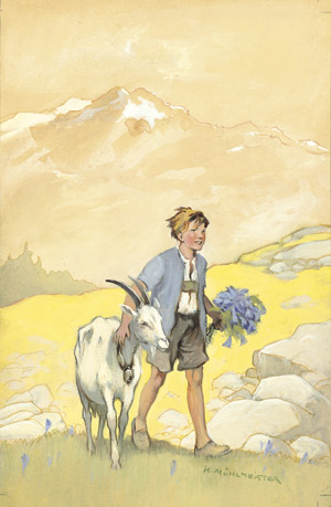 Lot 2452, Auction  103, Mühlmeister, Karl, 100 Originalentwürfe zu Kinderbücher von Johanna Spyri