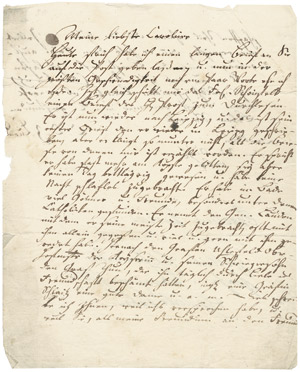Lot 2525, Auction  103, Lucius, Christiane Caroline, Brief 1763