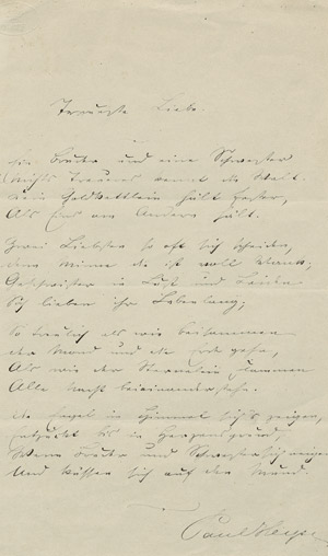 Lot 2544, Auction  103, Heyse, Paul, Signiertes Gedichtmanuskript 1868