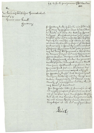 Lot 2761, Auction  103, Blücher, Fürst von Wahlstatt, Gebhard Leberecht, Brief 1814 an General von Korff